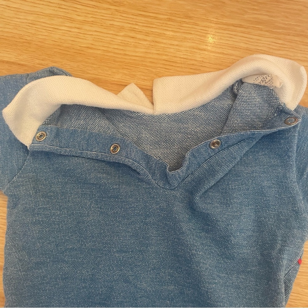 Vintage Babygro By Gerber One Piece Blue Nautical Seahorses  Size 18-27lbs - Picture 5 of 12